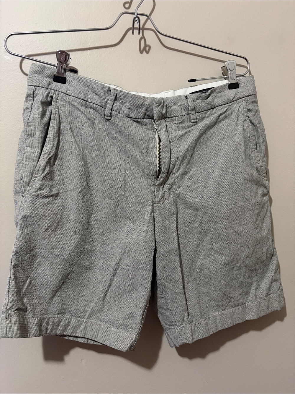 Nordstrom Men's Gray Linen-Blend Shorts - Classic Summer Staple